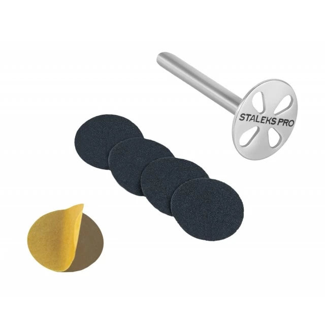 Set base PODODISC STALEKS PRO per pedicure misura XS (10 mm) con 5 pezzi lima monouso - Grana 180