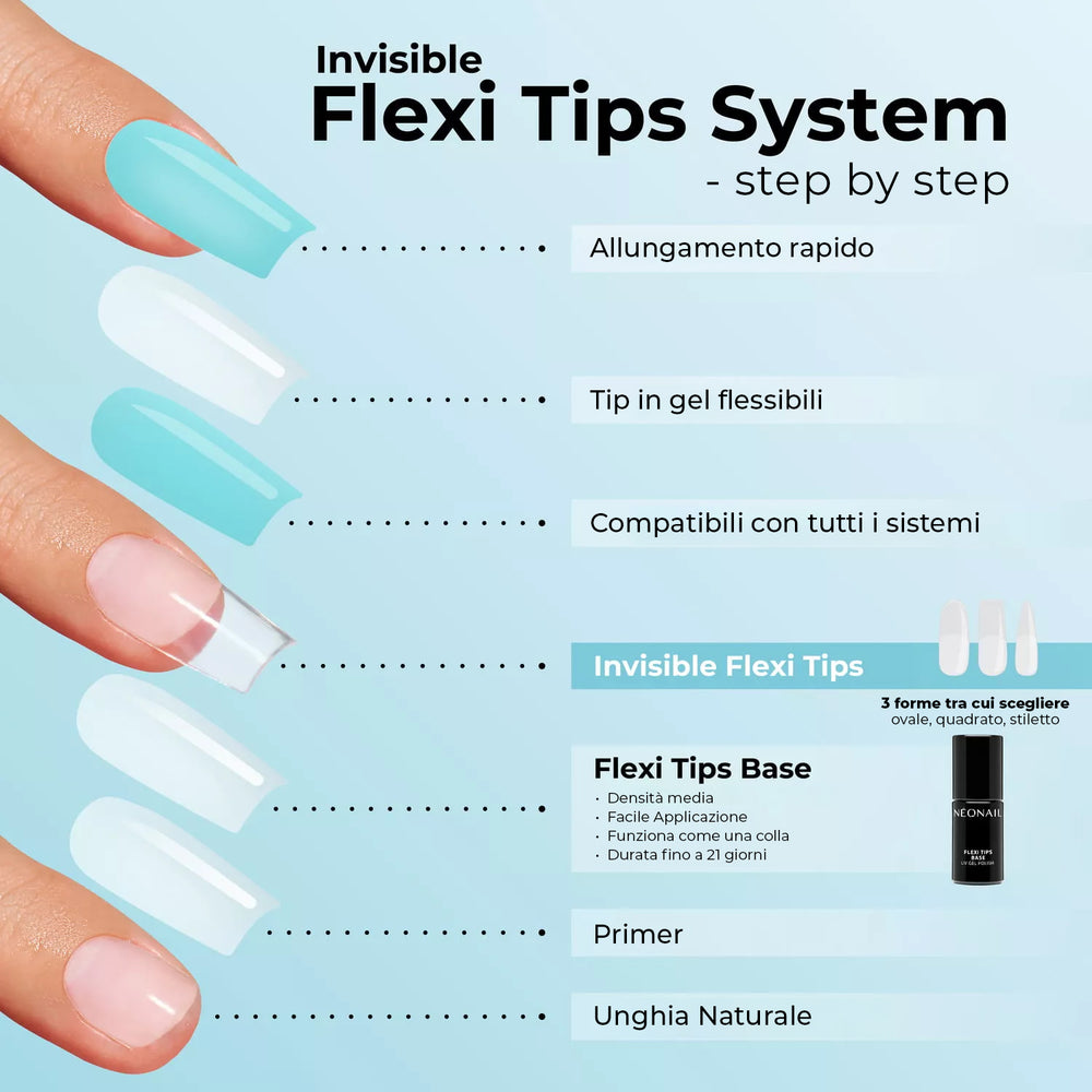 Invisible Flexi Tips - Trasparenti Oval 300pz