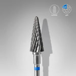 Staleks Punta Carbide Cono, blu, diametro 6 mm - lunghezza punta 14 mm