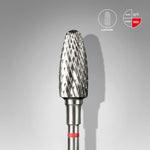 Staleks Punta Carbide Conica, rosso, diametro 6 mm - lunghezza punta 14 mm